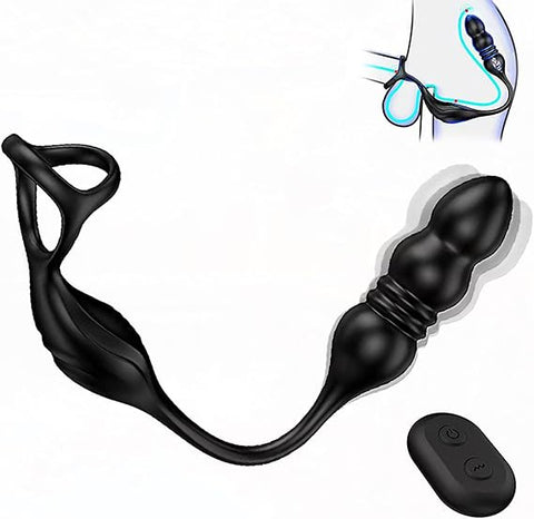 Vibrador anal con control remoto Masajeador de próstata anillo