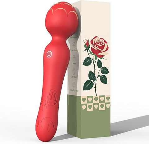 Vibrador de varita, juguete sexual de rosa