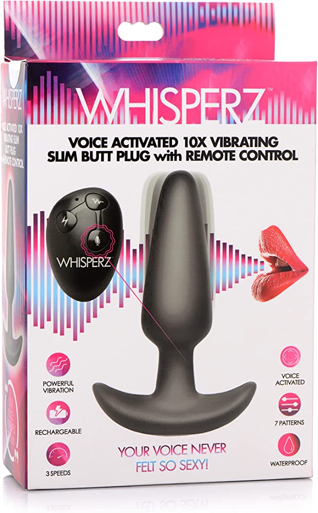 Plug Anal Vibrador Con Control - Whisperz Voice Activated