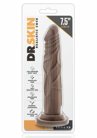 Dr. Skin Dildo Realista Basico Con Copa De succion  7.5´´