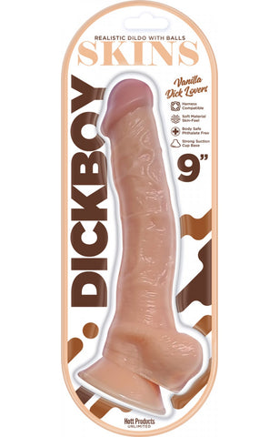 Dickboy Skins Vanilla Lovers Dildo 9"
