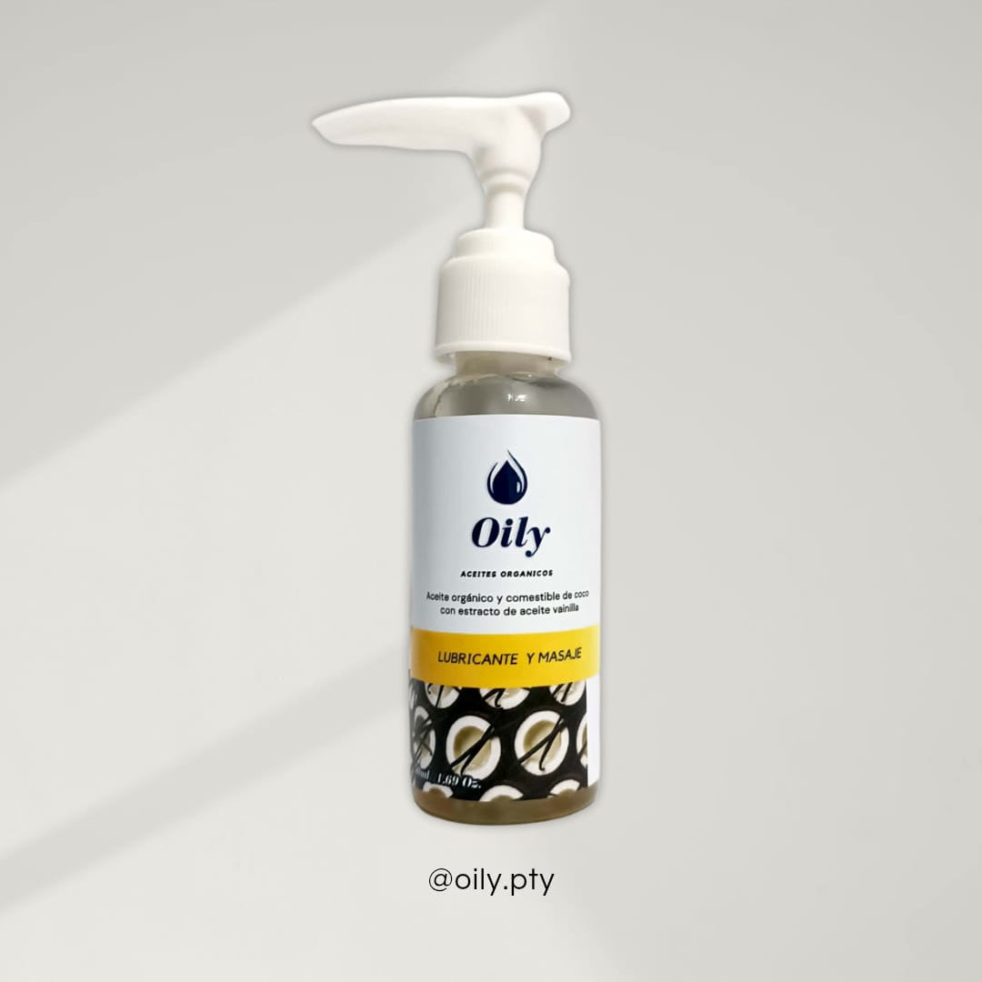 Aceite Orgánico para Masajes y Lubricante Oily - Comestible 50ml