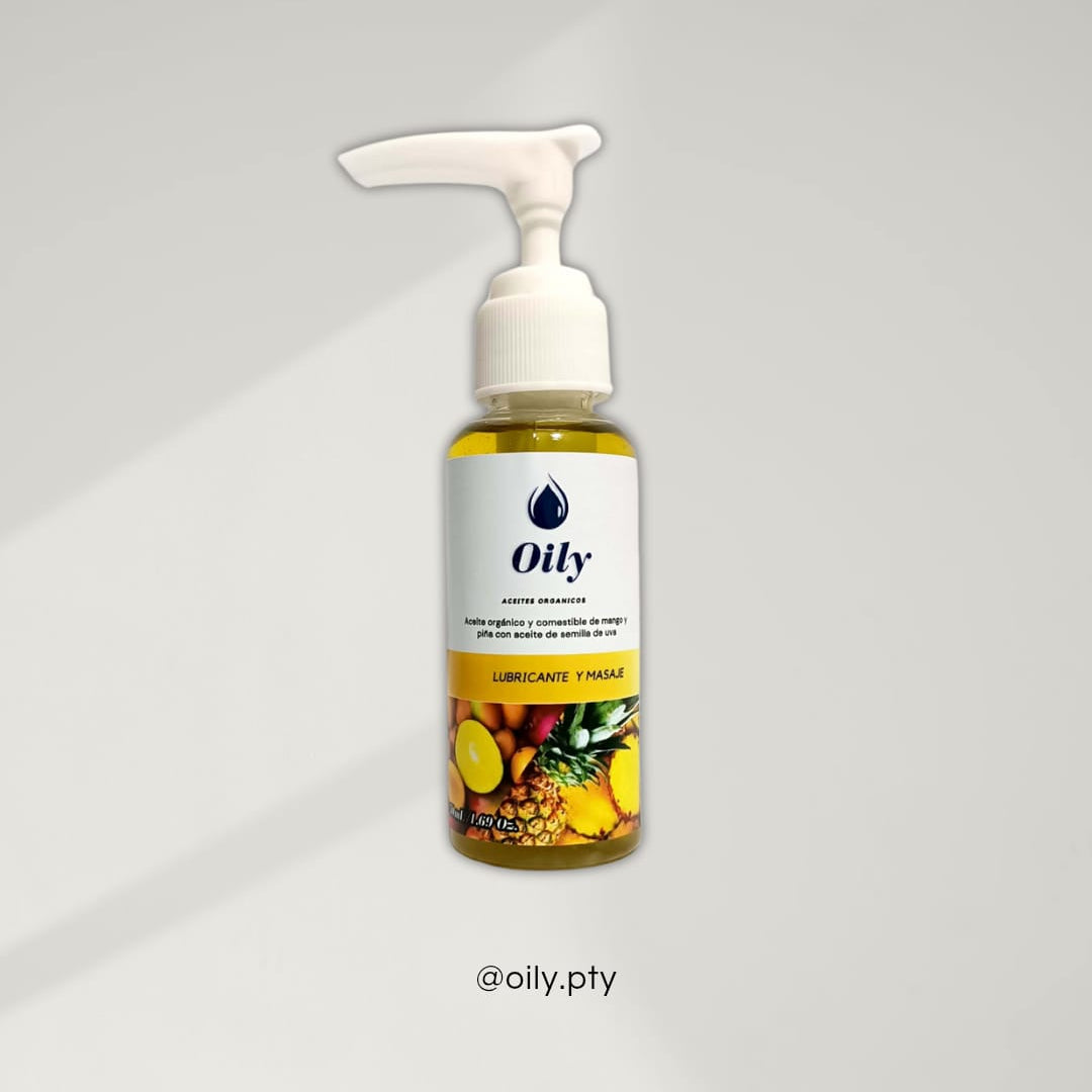 Aceite Orgánico para Masajes y Lubricante Oily - Comestible 50ml