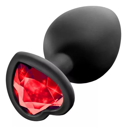 Plug anal silicona medical joya corazon