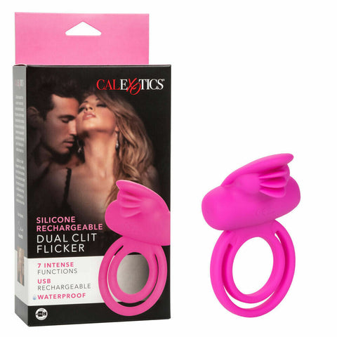 Anillo Vibrador Dual Clit Flicker Calexotics