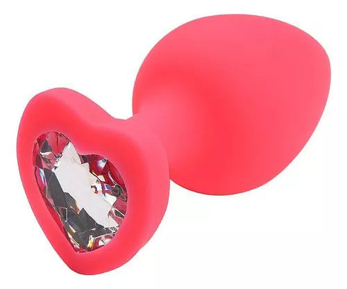 Plug anal silicona medical joya corazon