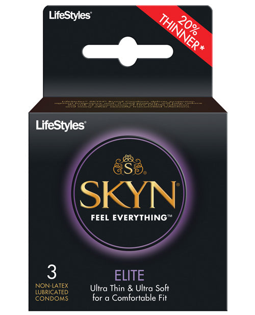 Lifestyles Skyn Elite condones lubricados sin látex - 3 unidades
