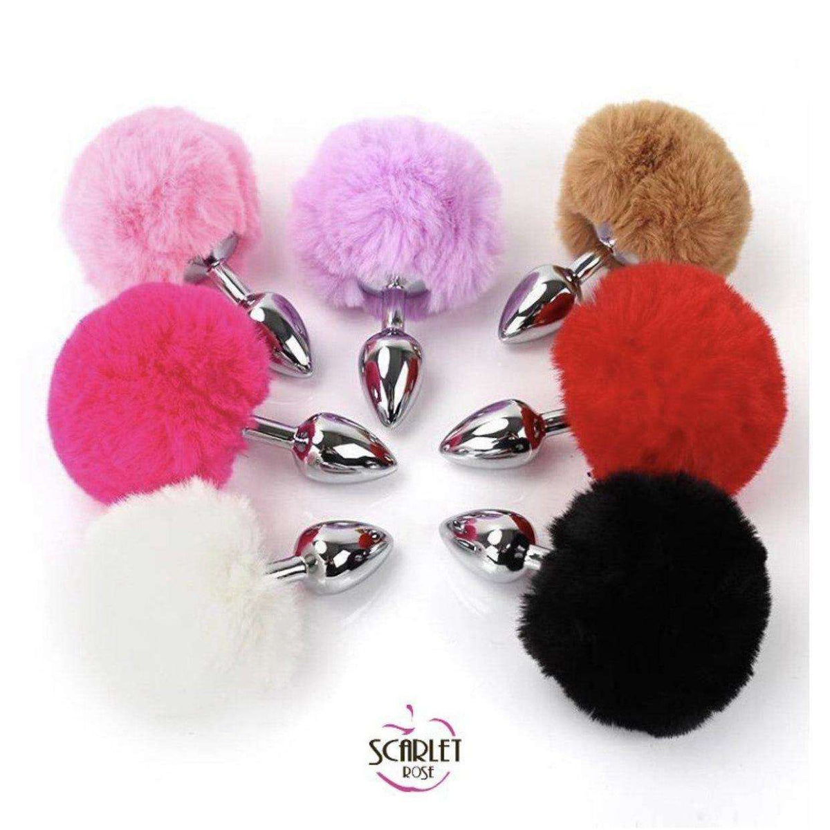 Plug Anal Small de acero cola de Conejita – Scarlet Rose Luxury Intimate