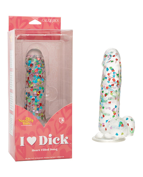 Naughty Bits I Love Dick Dildo lleno de corazón
