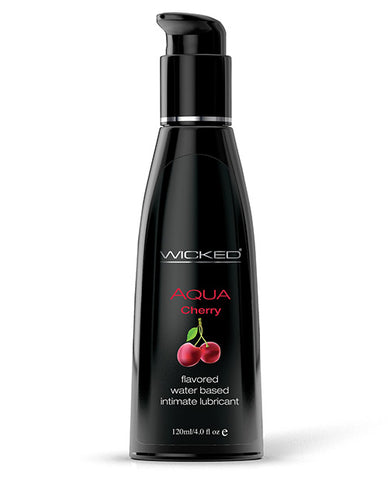 Lubricante a base de agua Wicked con sabor a cereza 2 onzas
